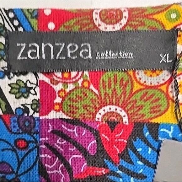 Zanzea Womens Open Front Blazer Sz XL Ethnic, Patchwork Print, Boho, Art To Wear - Picture 4 of 11